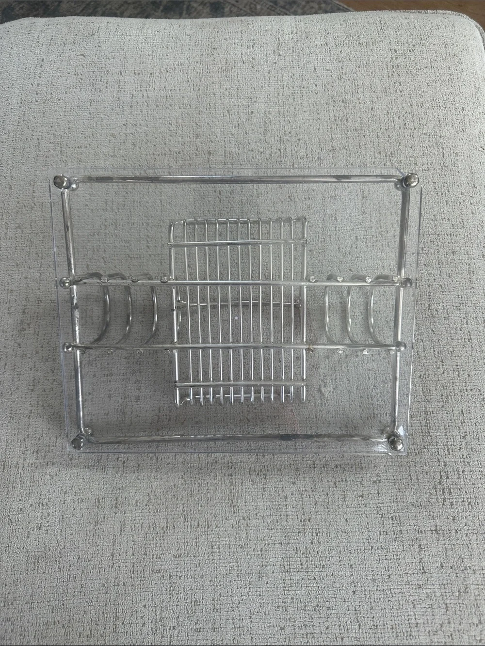 Vintage MCM Chrome & Lucite Buffet Caddy/Organizer